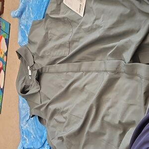 Athleta Gray Button-Up Top